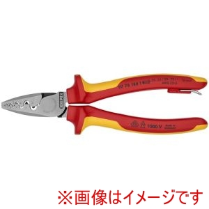 クニペックスツールズ KNIPEX クニペックス 9778-180TBK エンドスリーブ用絶縁圧着ペンチ 1000V絶縁 落下防止
