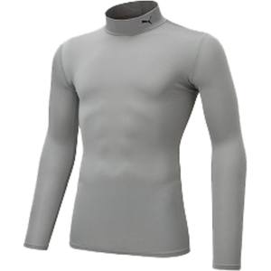 プーマ PUMA プーマ コンプレッション モックネック LS シャツ XXL シルバー ブラック 656331