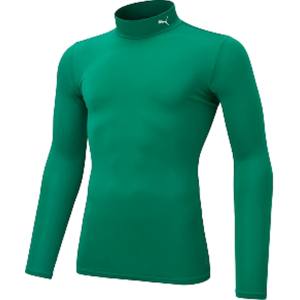 プーマ PUMA プーマ コンプレッション モックネック LS シャツ M ペッパーグリーン ホワイト 656331