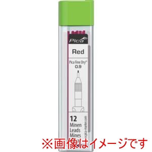 ピカマーカー Pica Marker ピカマーカー 7031 建築用シャープペンシル Fine Dry 用丸芯0.9mm 12本入り 赤