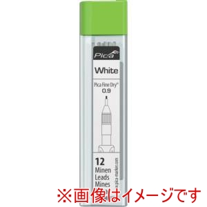 ピカマーカー Pica Marker ピカマーカー 7032 建築用シャープペンシル Fine Dry 用丸芯0.9mm 12本入り 白