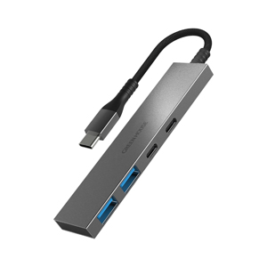グリーンハウス Greenhouse グリーンハウス GH-HB3C4A-SV Type-C接続 小型4ポートUSBハブ Type-Cx2 Type-Ax2