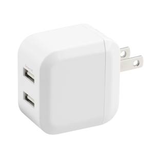 グリーンハウス GreenHouse グリーンハウス GH-ACU2H-WH AC-USB アダプタ 2ポート 2.4Ah スマートIC ホワイト