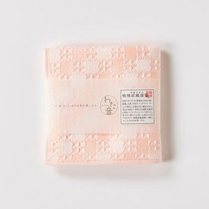楠橋紋織 楠橋紋織 くすばしタオル わた音 しゅすワッフル ハンカチタオル 25cm×25cm ピンク 1-65610-86-P