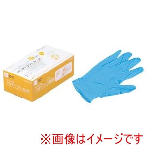 水野産業 水野産業 エクセルフィット ニトリル手袋 ブルー N420 パウダーフリー 100枚入 M 197148