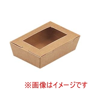 水野産業 水野産業 窓付き ランチボックス クラフト S 50入 03117
