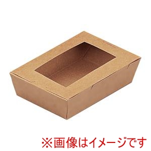 水野産業 水野産業 窓付き ランチボックス クラフト M 50入 03118