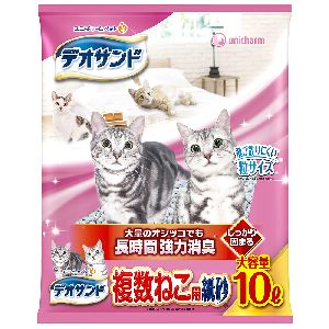 ユニチャーム Unicharm ユニチャーム デオサンド 複数ねこ用 紙砂 10L 猫 トイレ 猫砂