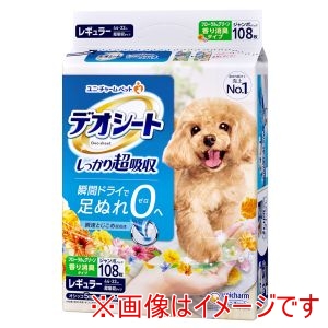ユニチャーム Unicharm ユニチャーム デオシート しっかり超吸収 香り消臭タイプ ホワイトフローラル&グリーングラスの香り レギュラー 108枚