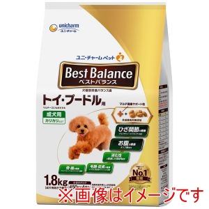 ユニチャーム unicham ユニチャーム ベストバランス カリカリ仕立て トイ・プードル用 1.8kg