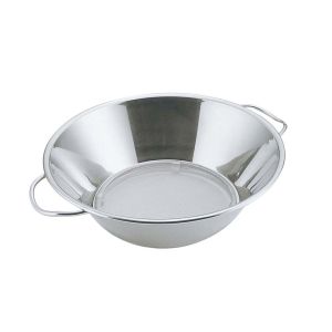 三宝産業 YUKIWA UK 18-8 両手ハンドル パンチング 油こし 21.5cm 9921213 ユキワ 三宝産業 YUKIWA