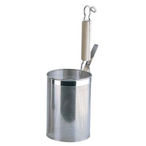 三宝産業 YUKIWA UK 18-8 木柄 パンチング スパゲッティてぼ M ユキワ 三宝産業 YUKIWA