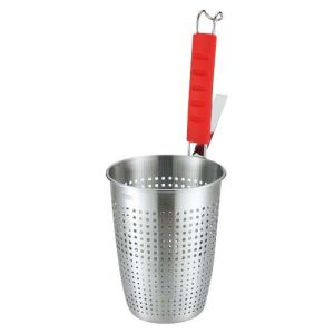 三宝産業 YUKIWA UK 18-8 シリコン柄 カラーハンドルてぼ S レッド ユキワ 三宝産業 YUKIWA