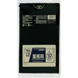 ジャパックス ジャパックス 業務用ポリ袋 70L 黒 10枚 0.050 P-77
