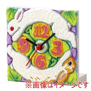 アーテック ArTec アーテック 白彫板 時計 100mm角 12630