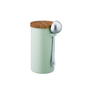 高桑金属 高桑金属 ステンレスコーヒーキャニスター ライトグリーン メジャースプーンセット 410385