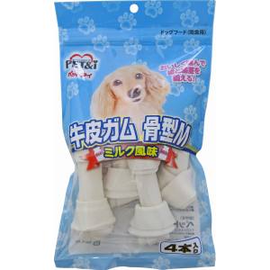 ペットアイ PET&i ペットアイ 牛皮ガム 骨型M ミルク風味 4本