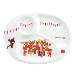 関東プラスチック工業 関東プラスチック工業 メラミン 子供用 食器 くまのがっこう ランチ皿 CM-69J