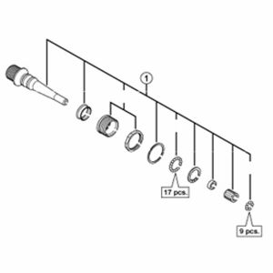 シマノ SHIMANO シマノ SHIMANO Y42T98010 ペダル軸組立品 右 B.C.9 16×20山