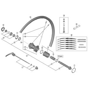 シマノ SHIMANO シマノ SHIMANO リア 右スポーク Y0E898030 WH-RS500TL