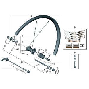 シマノ SHIMANO シマノ SHIMANO Y31F98010 FH-5800 クイック組 163mm