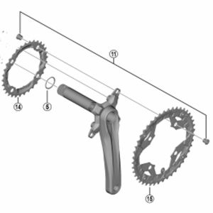 シマノ SHIMANO シマノ SHIMANO Y1ME98010 ダブルギア固定ボルト M8×8.5mm & ナット 各4個