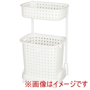 タマハシ エポラス タマハシ レクエア ランドリーバスケット 2段 ホワイト