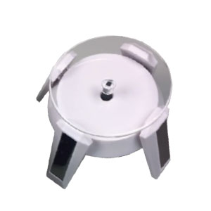 あきばお～ ソーラー回転展示台 4脚タイプ ターンテーブル フィギュア回転スタンド ホワイト