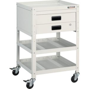 トラスコ TRUSCO トラスコ RBW-853S2X W ラビットワゴン 500X500 引出2段 仕切2段付 W色 TRUSCO メーカー直送 代引不可