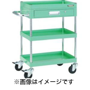 トラスコ TRUSCO トラスコ FAW-973Z-W ファルコンワゴン750X500 1段浅引出付 ゴム車輪 W色 TRUSCO メーカー直送 代引不可