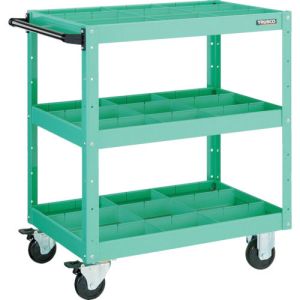 トラスコ TRUSCO トラスコ EGW-973F3S3-YG イーグルワゴン 750X500 深3段 仕切板付 YG色 TRUSCO メーカー直送 代引不可