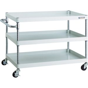 トラスコ TRUSCO トラスコ PEW-793-G75-W フェニックスワゴン 900X600 3段 Φ75ゴム車輪 W色 TRUSCO メーカー直送 代引不可