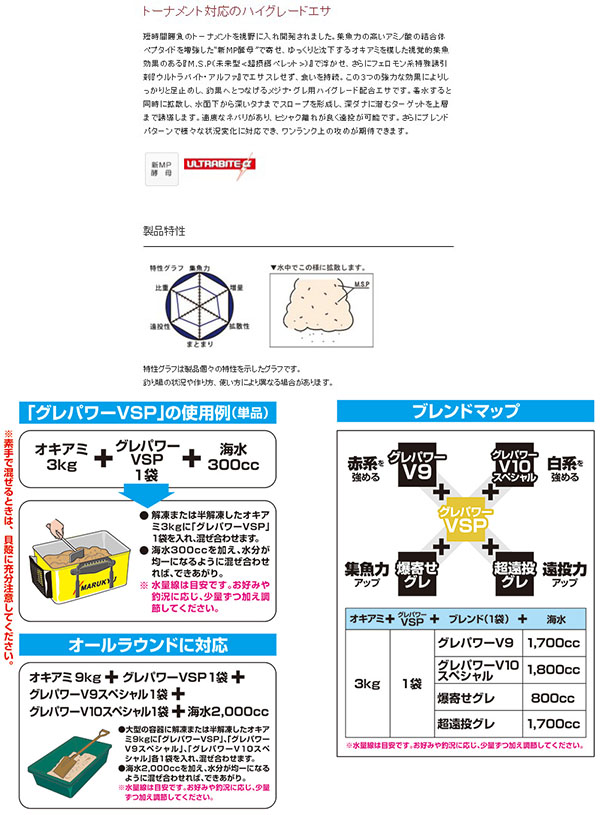  マルキュー マルキュー グレパワーVSP 1800g×12袋 メジナ・グレ 1ケース