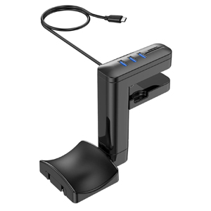 輸入特価アウトレット USB充電付き ヘッドホンホルダー