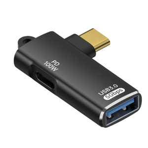 あきばお～ TypeC USB3.0変換 充電アダプタ ブラック