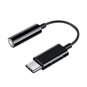 あきばお～ TypeC Iphone 3.5mm変換 充電ケーブル ブラック