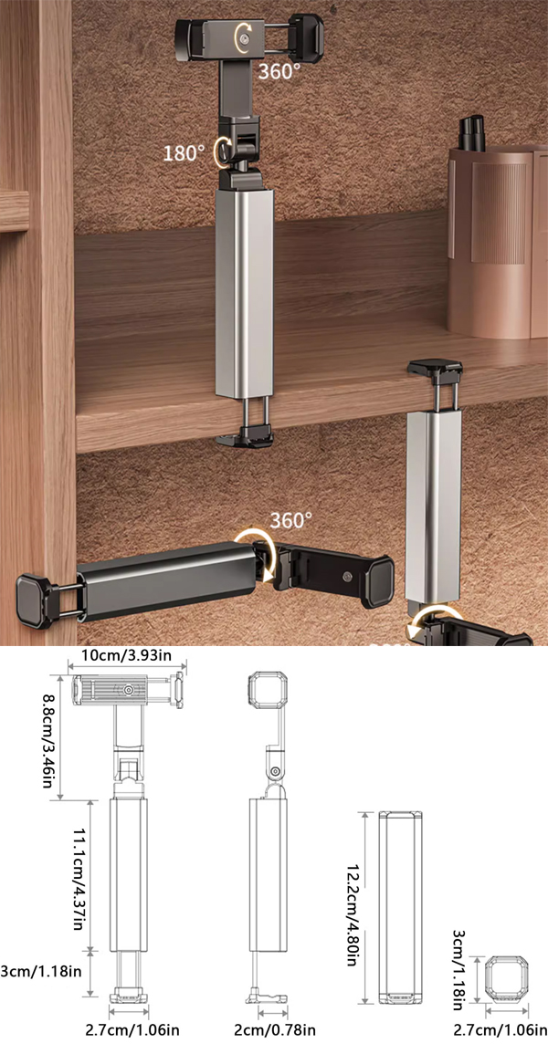  あきばお～ どこでも スマホホルダー ブラック