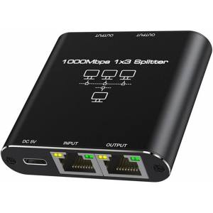 あきばお～ LAN スプリッター 1入力3出力 ブラック