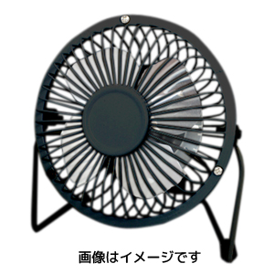 あきばお～ USB扇風機 小型 角度自由調整 6インチ ブラック