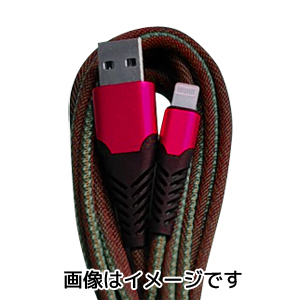 あきばお～ USB Iphoneケーブル レッド 3m