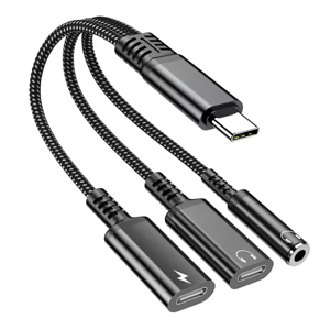 あきばお～ TypeC-3.5mm TypeC ケーブル ブラック