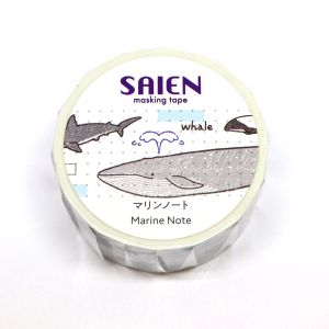 カミイソ産商 カミイソ産商 マスキングテープ SAIEN UR-4017 マリンノート 20mmx7m