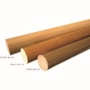 丸喜金属本社 MK 丸喜金属 ZW-802N20H 35パイ ラバーウッド丸棒手すり2000ミリ クリアーオーク