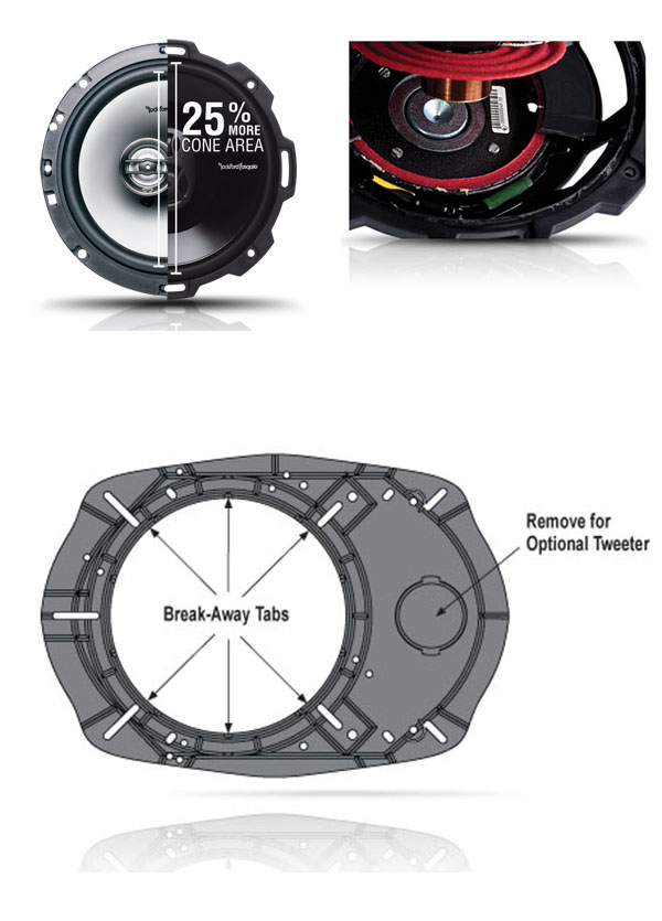  ロックフォード ROCKFORD FOSGATE 10×15cmコアキシャル2wayスピーカー 国内正規輸入品 T1462(パワーシリーズ)