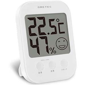 ドリテック dretec ドリテック O-230WT デジタル温湿度計 オプシス ホワイト