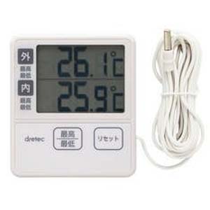 ドリテック dretec ドリテック O-285IV 室内 室外温度計 アイボリー