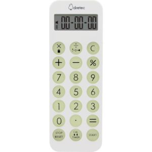 ドリテック dretec ドリテック CL-131WT 電卓 ライト付バイブタイマー ホワイト