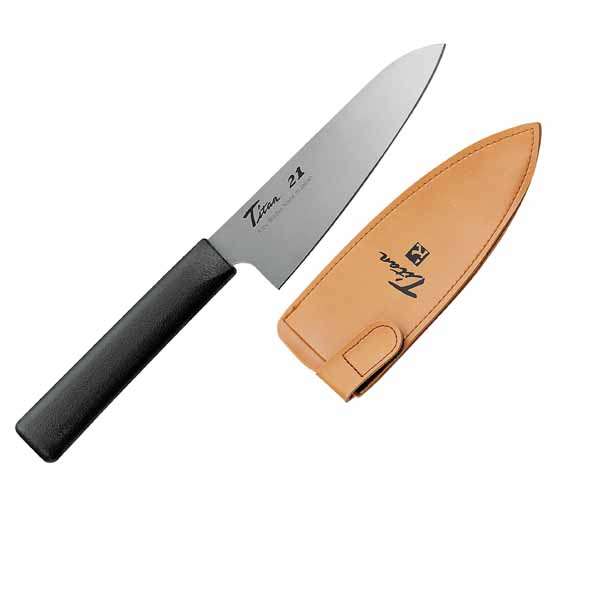  フォーエバー FOREVER フォーエバー LFT-13 銀チタン包丁 チタンレジャー 130mm カバー付き