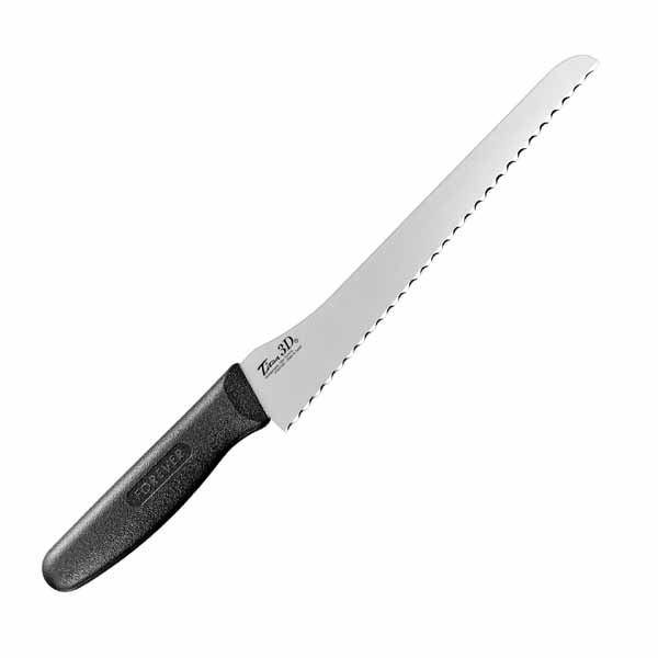 フォーエバー FOREVER フォーエバー GHB-22BB 銀チタン3Dパン切り包丁 210mm 黒柄