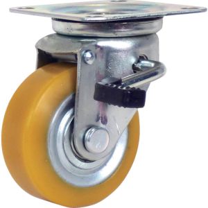 シシク SISIKU シシク EUWJB-75 静電気帯電防止キャスター 自在ストッパー付 75径 ウレタン車輪 SISIKU